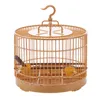 Bird Cages Round Retro Plastic Parrots With Feeder Detachable Breathable Parrot Breeding Supplies 230130