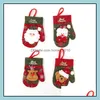 Świąteczne dekoracje rękawiczki sztućce uchwyt na akasę mini czerwony czerwony Święty Mikołaj Worka imprezowa Cute Dift Hat Tablica Zwl13 Drop dostawa Ho DH53K