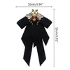 Броши винтажная лента женщины Big Bowtie Bee Boyknot Tie Tie Cravat Crystal Brooch Pin