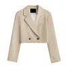 Women's Suits Office Blazer Versatile Skin-touching Anti-fade Lapel Short Type Women Suit Jacket Streetwear