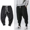Męskie spodnie chiński styl harem streetwear swobodny joggery s bawełniane lniane spodnie dresowe spodnie m5xl 230131