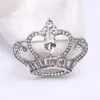 Broches Moda Crystal Crown For Mull Men Alloy Rhinestones Suit Shirt Collar Pins Lxuxlry Broche Jewelry Acessórios