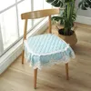 Jupe brodée moderne de tissu de table de salle à manger et de chaise de coton lavé par oreiller