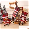 Decora￧￵es de Natal Squoge Bolsa de Presente de L￣ de L￣ Tree Ornamento Dolls Dolls Santa Candy Gifts Sacos em casa Party WY1410 Drop Delivery G DHV8W