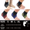 1PAIR Sports Compression Ankle Support Brace Ankle Stabilizer Tendon Pain Relief Strap Foot Sprain Injury Wraps Basketball Running9660323