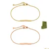 Braccialetti di lusso firmati per uomini e donne G Love Bracciali Gioielli Consegna a goccia Dhewy