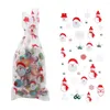 Décorations de Noël 50 PCS Année Flocons De Neige Cadeaux Boîte Père Noël Sacs De Bonbons De Noël Biscuit Merry Treat Bag