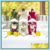 Christmas Decorations Decoration Jute Wine Bags Santa Claus Ornaments Xmas Champagne Bottle Ers Bag Dinner Dstring Wq184 Drop Delive Dhxpf