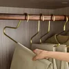 Hangers 5pcs Non-Slip Pants Rack Trouser Drying Gold/Sliver Solid Metal Open Ended Pant Storage Space Saver Wardrobe Organzier