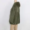 Vestes en fausse fourrure pour femmes, manteaux de grande taille, Imitation laine, bouton d'épissage, à capuche, slim, Tops femme, 2023