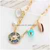 Pendentif Colliers Bijoux de mode Collier de coquillage naturel DIY Tortue Abalone Drop Livraison Pendentifs DHSQV