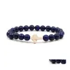 Charm Bracelets Cross Yoga Chakra Beads Charms Meditation Energy Bangle Lapis Lazi Natural Stone Bracelet Bdehome Drop Delivery Jewel Dh8Hj
