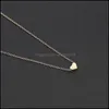 Pendant Necklaces Classic Clavicle Chain Necklace Small Love Heart For Women Girl Gold Sier Choker Party Wedding Jewelry Drop Delive Otg1A