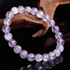 Strand 8 mm upuść kobiety oryginalne fioletowe kunzite kunzite Kamień naturalny okrągły koralik moda biżuteria urok kryształowy bransoletka femme