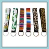 Favor de festas Keychain de chave de pulseira de chave de pulseira de chave de pulseira Floral Neoprene 11 Designs por atacado YW37595q Drop Delivery Dhdup