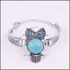 Bracelets de charme Designer vintage Retro Elephant Owl Boho J￳ias Bangles 3043 Q2 Drop Delivery Dhqrd