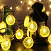 Strings 5m 20 LED Lemon Festoon Party String Lichte kerstverlichting Connectable Fairy Wedding Garden Pendant Garland