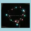 파티 장식 100pcs LED 목걸이 깜박이는 비즈 가벼운 빛나는 펜던트 목걸이 장난감 크리스마스 선물 선물 선물 SN1322 드롭 델 DH8HV