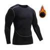 Roupa térmica masculina Inverno Homens quente Cloths Macho Sportswear Suits Compressão Gym Fitness Fleece Second Skin Long Johns