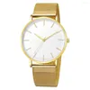 Armbandsur 2023 Fashion Simple Watches Women Gold Mesh Band Quartz Watch Dames Horloges Vrouwen Montre Femme