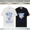 Casablanc T 셔츠 여름 패션 남성 여성 디자이너 Tshirts Long Sleeve Tops Luxurys 편지면 티셔츠 의류 의류 폴로 짧은 소매 높은 자질 의류