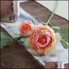 Fleurs décoratives couronnes pivoine soie artificielle de haute qualité pour la maison mariage mur toile de fond automne décoration accessoires faux flux Otqiu