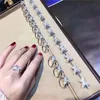 Fedi nuziali Bowknow Zircone Anello Cz Anello di fidanzamento di colore argento reale per le donne Dichiarazione nuziale Regalo di gioielli per festeMatrimonioMatrimonio
