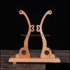 Andere woninginrichting Chinese handventilator Stand houten stevige ronde display base decoratieve handige houder drop levering tuin otjut