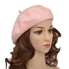 Berets Women Artist French Beret Hat Winter Duniors Girls Girls Wool Сплошная черная черная зеленая бареет Beanie Flat