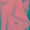Kadınlar Suits High Street Fashion 2023 Tasarımcı Blazer Ceket Kadın Metal Düğmeleri Tek Göğüslü Tüvit Katlar Blazers Mujer De Moda