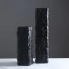 꽃병 악화 미니멀리스트 블랙 격자 화병 장식 패션 현대 거실 빌라 모델 홈 크래프트
