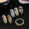 Wedding Rings 2023 Luxury Irregular Zirconia Ring Multiple Series Brazilian Style Elegant Ladies Jewelry Accessories