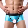 Sous-pants Men Boxers Shorts Sexe sous-vêtements Gay Penis Gay Pouche mode Low Low Nylon Silky Breathable Male Pantes