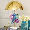 Table Lamps Post-Modern Crystal LED Lamp For Bedroom Bedside Luxury Living Room Gold Metal Marble Light