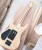 6 cordas guitarra de cor de madeira natural com floyd rosa bordo braço de braço personalizável