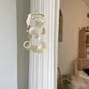 Wall Decor Children's Pendant Toy INS Style Natural Shell Pendant Wooden Beads Ring Wind Chimes Simple Wall Ornaments Homestay Soft Props 230131