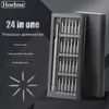 Schroevendraaiers 24-in-1 precisie schroevendraaier set huis draagbaar lichtgewicht schroevendraaier kits magnetische schroefdriv set kit bits torx hex voor telefoon 230130