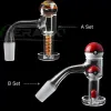 Beracky Full Weld Smoking Terp Slurper Quartz Banger with Glass Marble Screw Ball Set Male Female Seamless Welded Beveled Edge