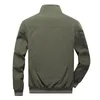 Chaquetas para hombre de calidad de doble cara Bomber chaqueta informal sólida para hombre primavera otoño prendas de vestir exteriores ropa deportiva mandarín para abrigos masculinos Mxl