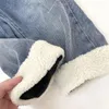 Jeans enfants pantalons d'hiver bébé filles garçons décontracté lâche coréen solide laine d'agneau épaissir chaud Denim pantalon pour tout-petits enfants