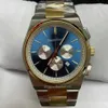 Relógio masculino Panda mostrador movimento de quartzo pulseira de aço Cronógrafo Relógios esportivos Relógio de pulso 42 mm