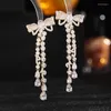 Dangle Earrings umq贅沢なハンギングボウノット結婚式スタッド