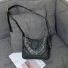 Donna Vinatge Pelle Di Vitello Hobo Nero Croissant Borse Vera Pelle Tracolla Regolabile Borse A Tracolla Crossbody Designer Di Lusso Borsa Da Esterno 22X20X6CM