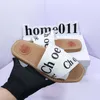 Designer Sandals tofflor för kvinnor Mules Flat Slides Light Tan Beige White Black Pink Lace Lettering Fabric Canvas Slippers Women6415829