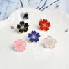 Broches 5pcs/conjunto estilo japonês Silvercolorcherry Blossom Flower Broche Collar Colera Camisa Bola Capinho Capinho Pin Badge Presente de joias
