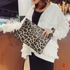 Evening Bags Women Wristlet Handbag Oversized Purse Leopard Print PU Leather Bag Pouch Sale-WTEvening