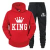 Erkek Trailtsits King eşofman setleri kış hoodies pantolon 2 adet koşu sonbahar sweatshirt spor joggers eşofman takım elbise erkek 230130