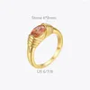 Cluster Rings ENFASHION Zircon Elegant For Women Gold Color Engagement Ring 2023 Fashion Jewelry Party Anillos Mujer Wholesale R214102