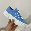 Designer Sneakers Gabardine Nylon Casual Shoes Brand Wheel Trainers Luxury Canvas Sneaker Fashion Platform Solid Höjd SHO 36-46