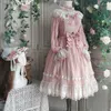 Casual Dresses Sweet Vintage Lolita Lace Dress Retro Long Sleeve Party av Miss Point